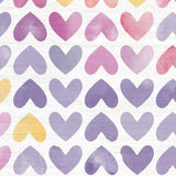 4' X 6' Ivory Pink And Purple Hearts Youthful Washable Area Rug - Homeroots - Flyclothing LLC