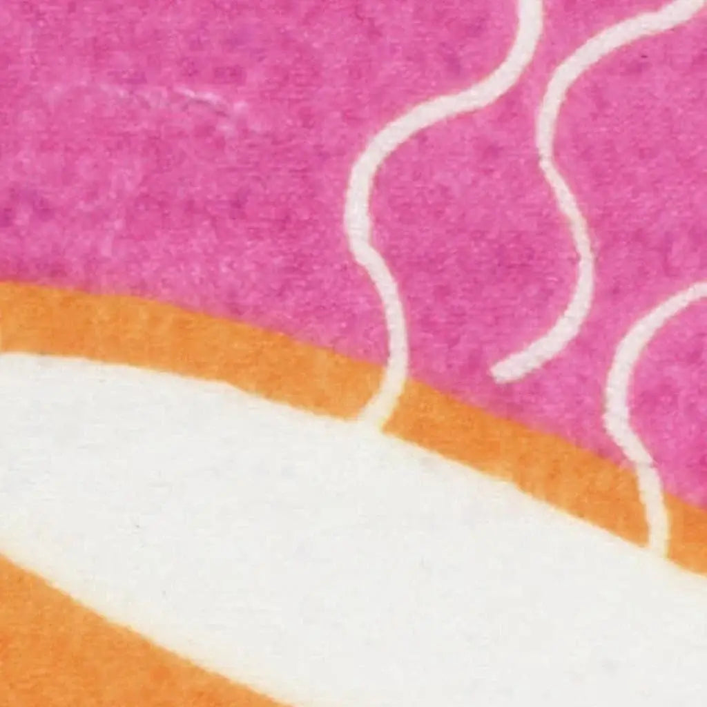 4' X 6' Pink And Blue Ice Cream and Donut Youthful Washable Area Rug - Homeroots - Flyclothing LLC