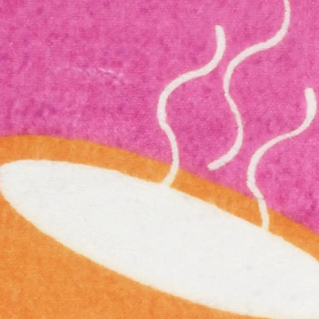 4' X 6' Pink And Blue Ice Cream and Donut Youthful Washable Area Rug - Homeroots - Flyclothing LLC