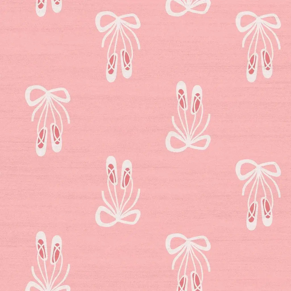4' X 6' Ivory And Pink Ballet Slipper Youthful Washable Area Rug - Homeroots - Flyclothing LLC
