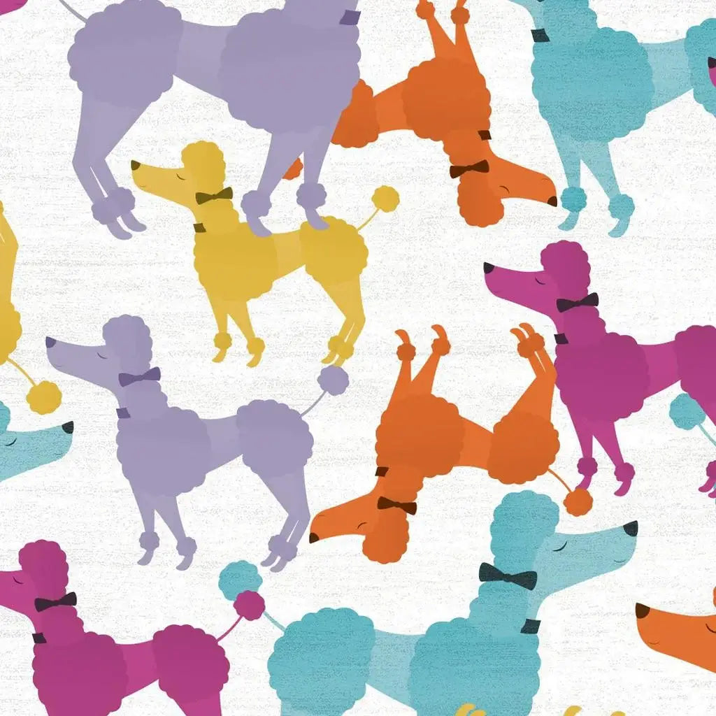 4' X 6' Ivory Blue And Pink Dogs Youthful Washable Area Rug - Homeroots - Flyclothing LLC