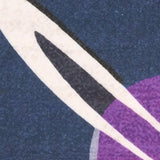 5' X 7' Black Purple And Blue Stars and Moon Youthful Washable Area Rug - Homeroots - Flyclothing LLC
