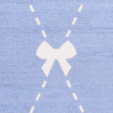 5' X 7' Blue And Ivory Bow Youthful Washable Area Rug - Homeroots - Flyclothing LLC
