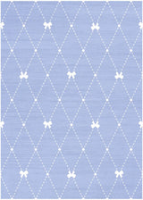 5' X 7' Blue And Ivory Bow Youthful Washable Area Rug - Homeroots - Flyclothing LLC