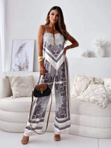 Printed Cami and Wide Leg Pants Set - Trendsi - Flyclothing LLC
