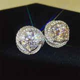 6 Carat Moissanite 925 Sterling Silver Earrings - Trendsi
