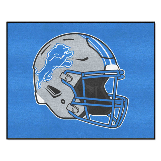 Detroit Lions All-Star Rug - 34 in. x 42.5 in., Helmet Logo - Detroit Lions