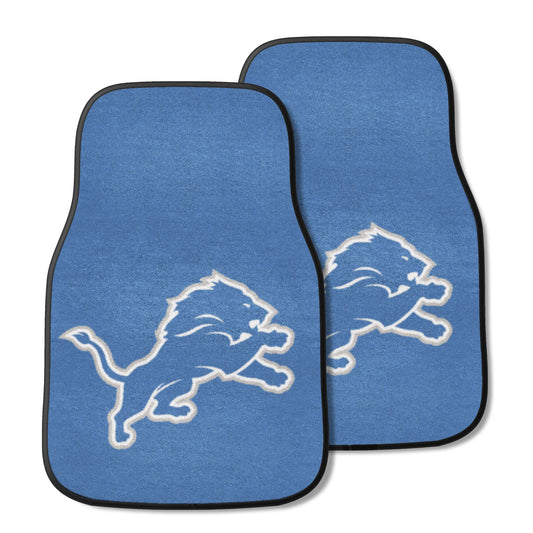 Detroit Lions Front Carpet Car Mat Set - 2 Pieces - Detroit Lions