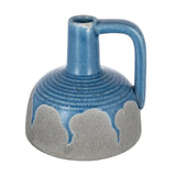 9" Blue And Gray Ceramic Urn Jug Vase - Homeroots - Flyclothing LLC