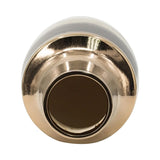 11" Brown And Bronze Striped Ceramic Round Table Vase - Homeroots - Flyclothing LLC