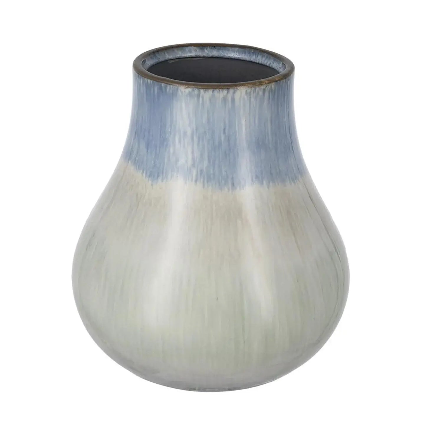 10" Blue And Gray Ombre Ceramic Round Table Vase - Homeroots - Flyclothing LLC