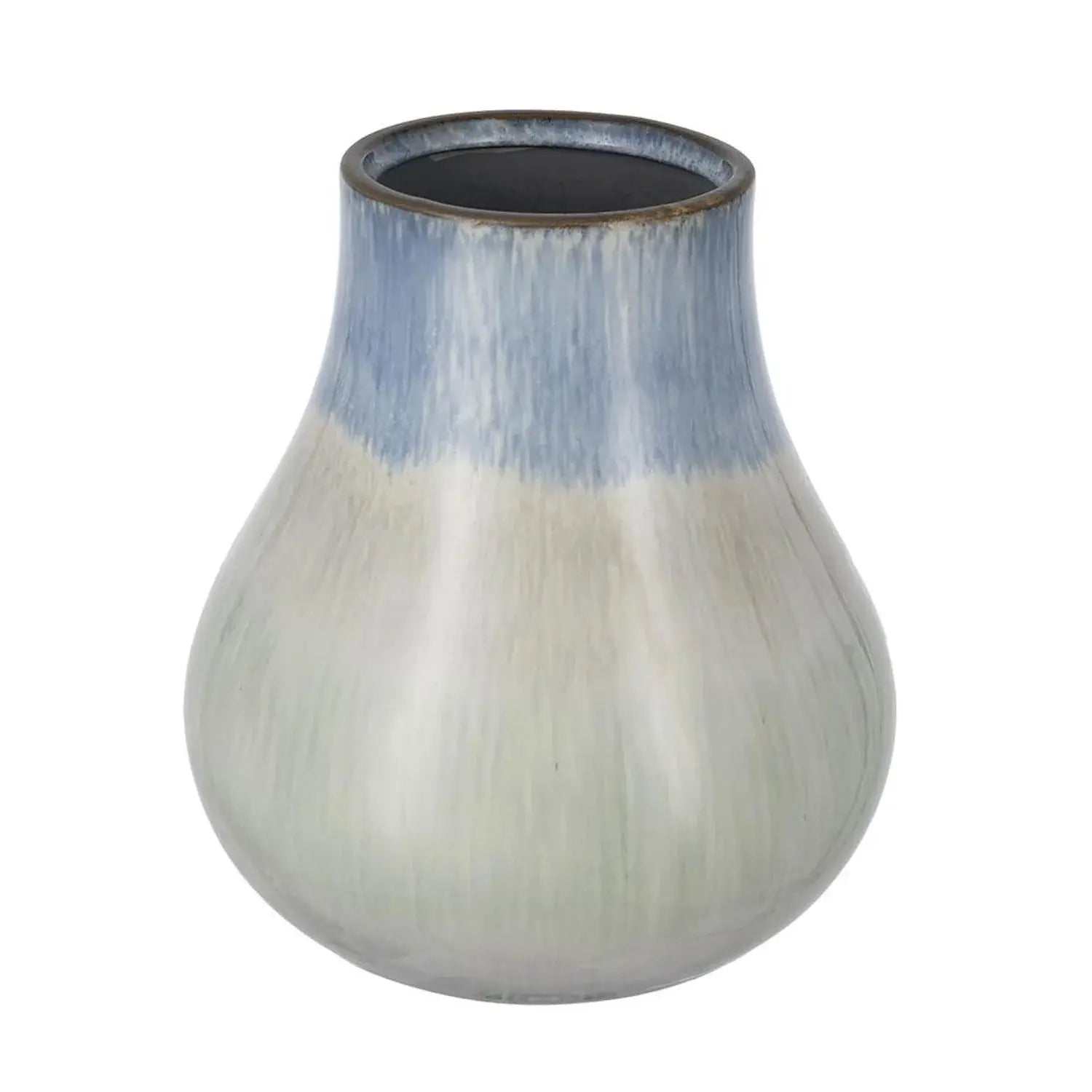 10" Blue And Gray Ombre Ceramic Round Table Vase - Homeroots - Flyclothing LLC