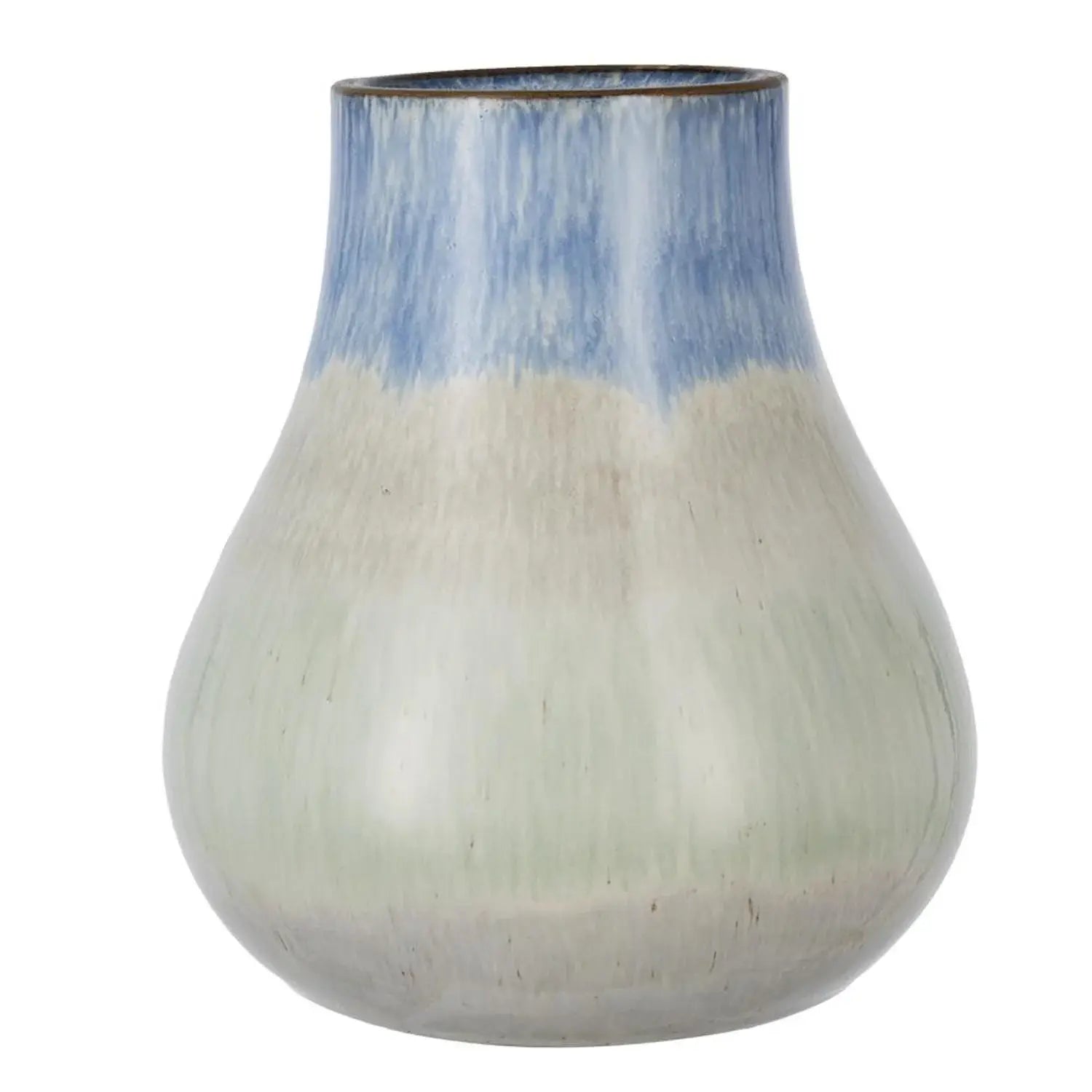 10" Blue And Gray Ombre Ceramic Round Table Vase - Homeroots - Flyclothing LLC
