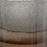 9" Gray And Brown Ombre Glass Round Table Vase - Homeroots - Flyclothing LLC