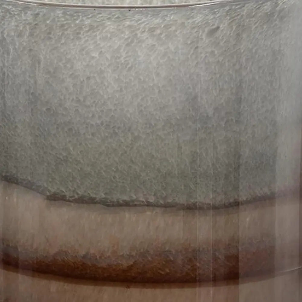 9" Gray And Brown Ombre Glass Round Table Vase - Homeroots - Flyclothing LLC