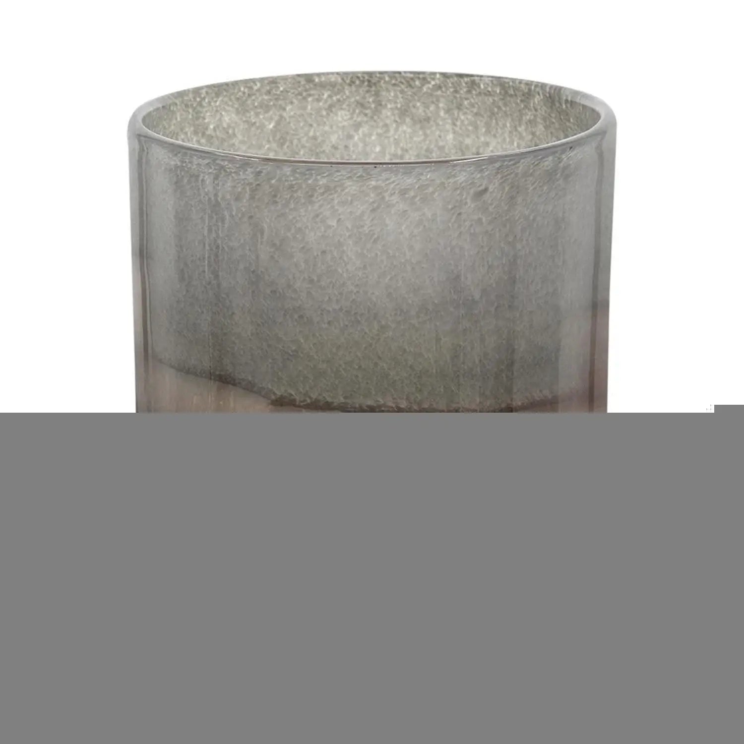 9" Gray And Brown Ombre Glass Round Table Vase - Homeroots - Flyclothing LLC