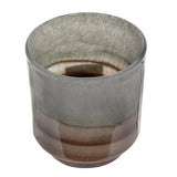 9" Gray And Brown Ombre Glass Round Table Vase - Homeroots - Flyclothing LLC