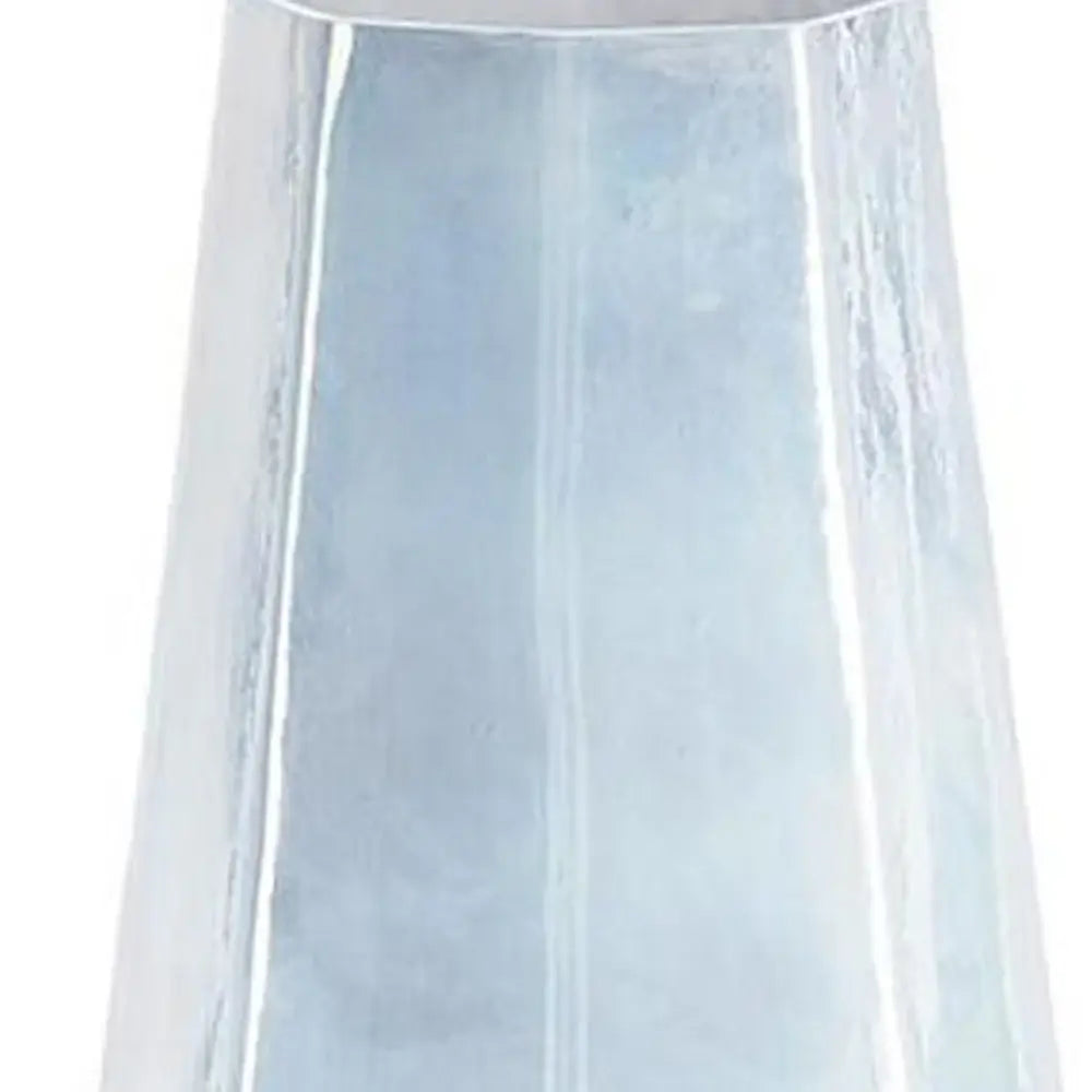 20" Blue And Opal Glass Cylinder Table Vase - Homeroots - Flyclothing LLC