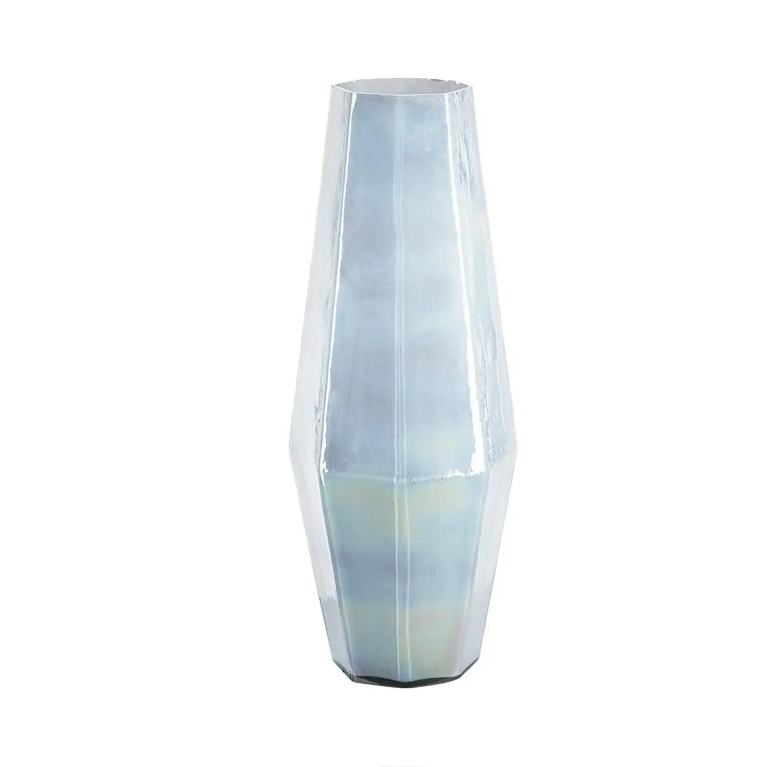 20" Blue And Opal Glass Cylinder Table Vase - Homeroots - Flyclothing LLC