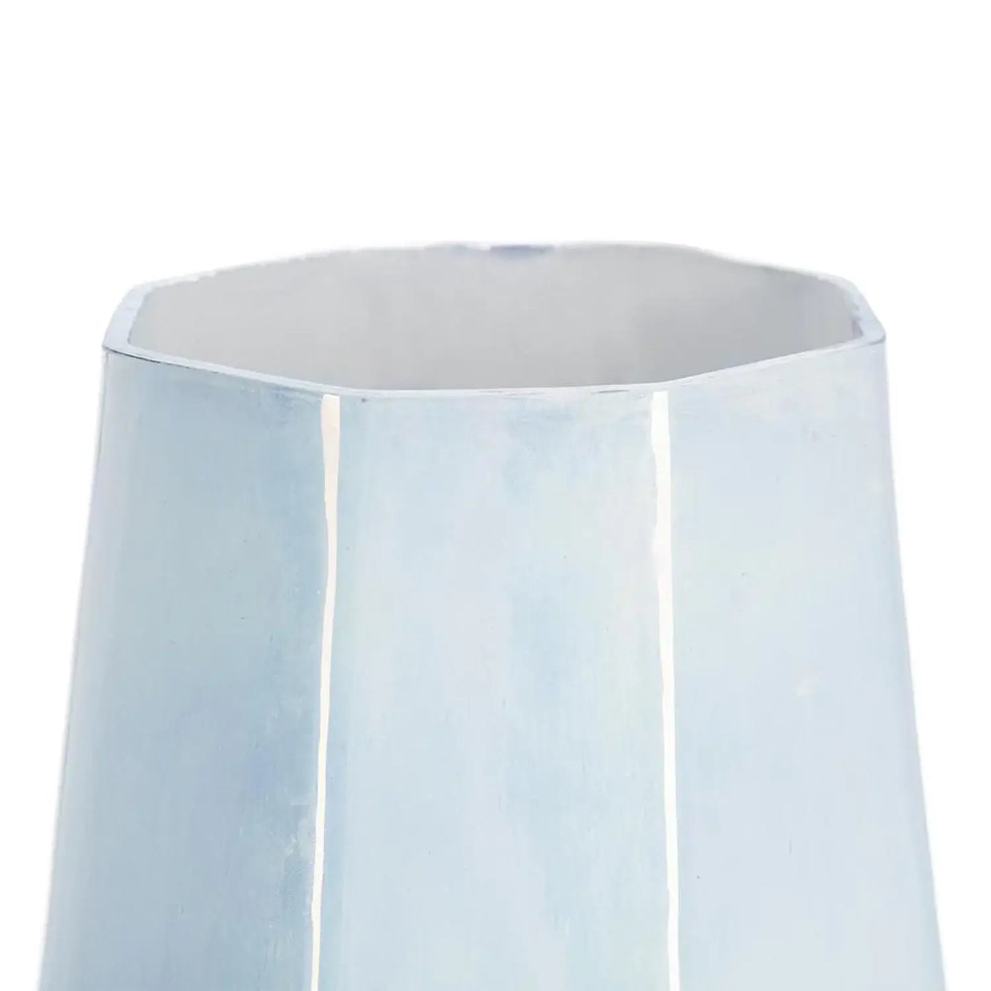 20" Blue And Opal Glass Cylinder Table Vase - Homeroots - Flyclothing LLC