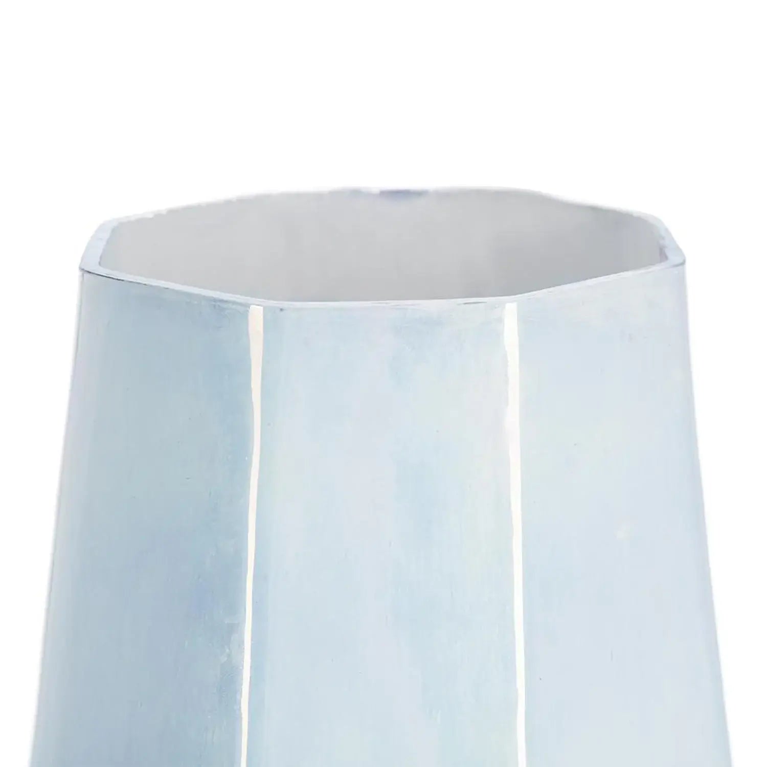 20" Blue And Opal Glass Cylinder Table Vase - Homeroots - Flyclothing LLC
