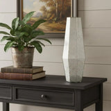 20" Antiqued Silver Glass Cylinder Table Vase - Homeroots - Flyclothing LLC