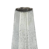 20" Antiqued Silver Glass Cylinder Table Vase - Homeroots - Flyclothing LLC