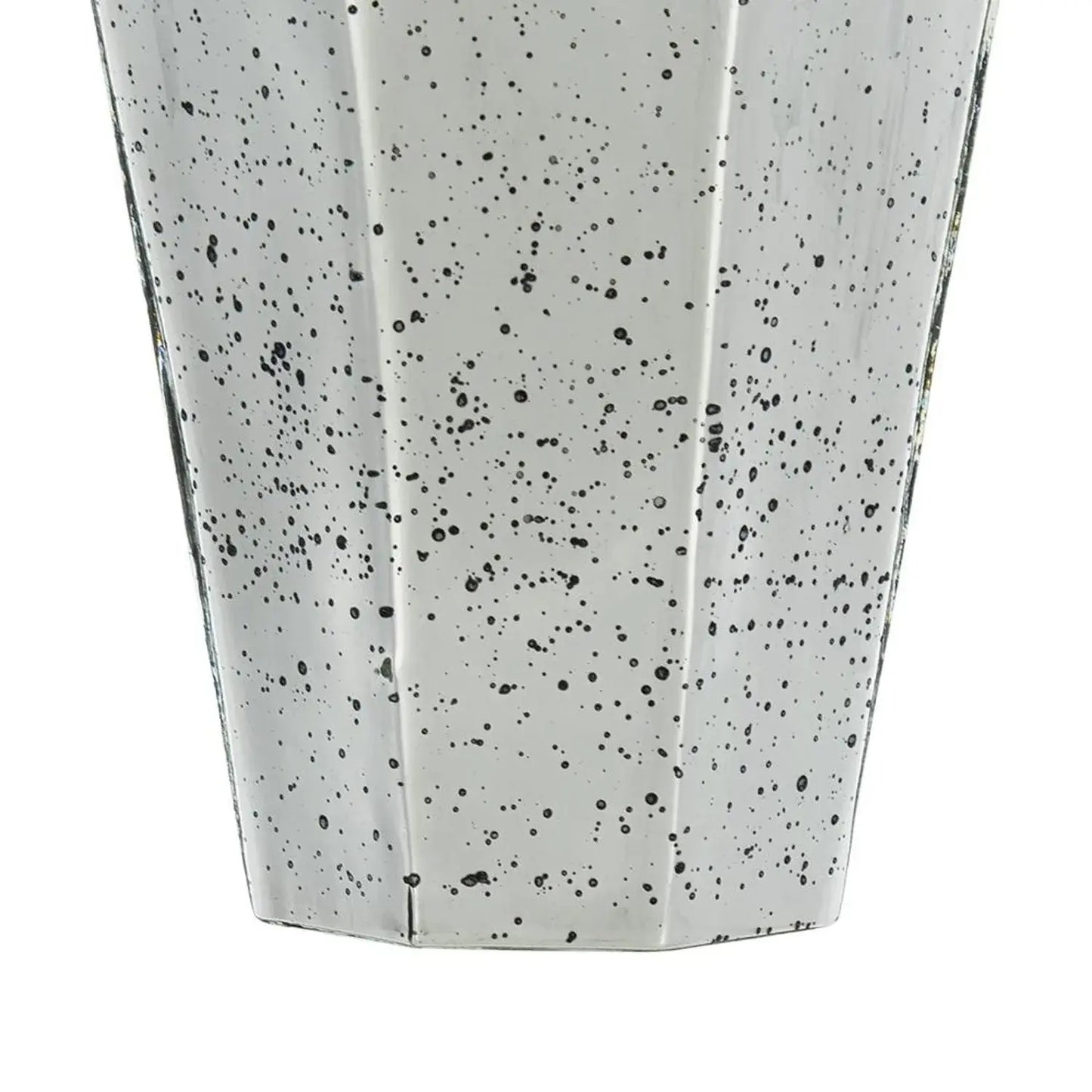 20" Antiqued Silver Glass Cylinder Table Vase - Homeroots - Flyclothing LLC