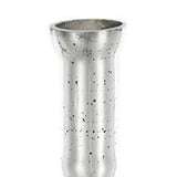 25" Antiqued Silver Floral Glass Bottle Table Vase - Homeroots - Flyclothing LLC