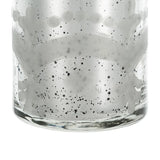 25" Antiqued Silver Floral Glass Bottle Table Vase - Homeroots - Flyclothing LLC