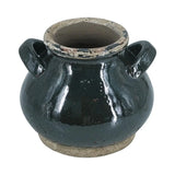 7" Dark Green And Sand Terracotta Round Jug Vase - Homeroots - Flyclothing LLC