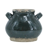 7" Dark Green And Sand Terracotta Round Jug Vase - Homeroots - Flyclothing LLC