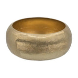 Set of Two Gold Aluminum Hammered Round Centerpiece Bowls - Homeroots - Flyclothing LLC