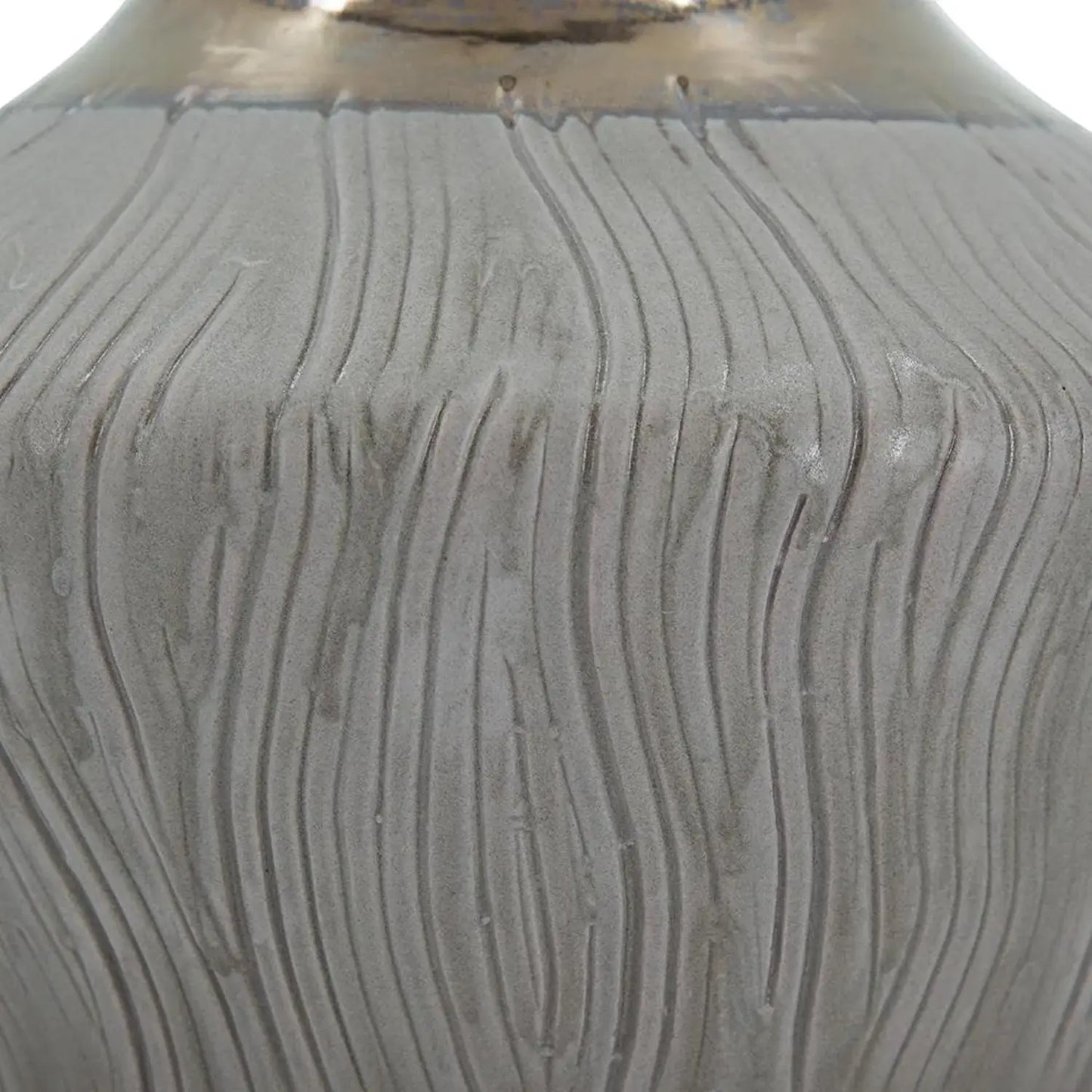 7" Bronze And Gray Ceramic Round Table Vase - Homeroots - Flyclothing LLC