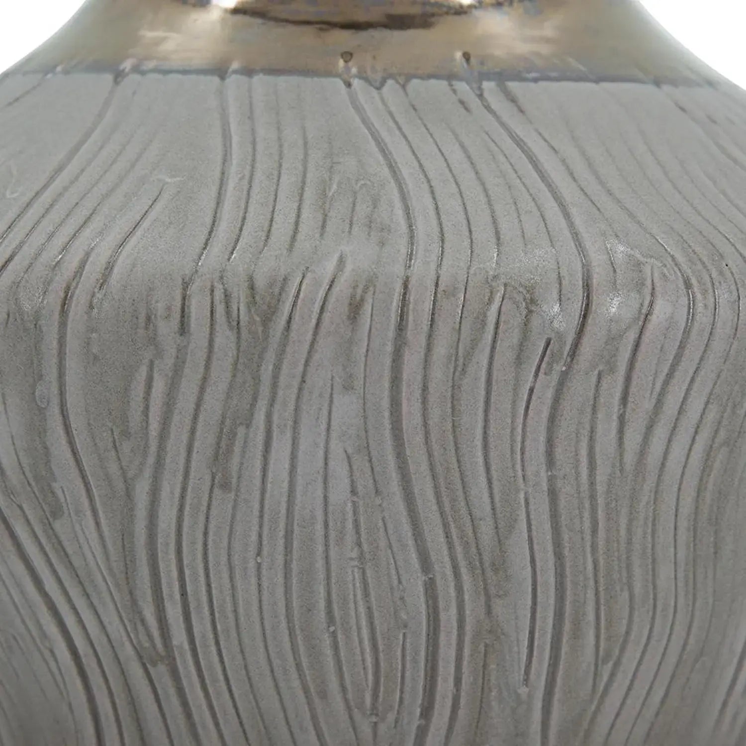 7" Bronze And Gray Ceramic Round Table Vase - Homeroots - Flyclothing LLC