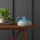 4" Blue And Gray Ceramic Bud Jug Vase - Homeroots - Flyclothing LLC
