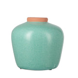 8" Blue And Brown Mottled Ceramic Round Table Vase - Homeroots - Flyclothing LLC