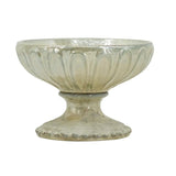 10" Gray Ceramic Round Pedestal Centerpiece Bowl - Homeroots - Flyclothing LLC
