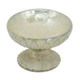 10" Gray Ceramic Round Pedestal Centerpiece Bowl - Homeroots - Flyclothing LLC