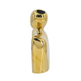 10" Gold Ceramic Modern Abstract Table Vase - Homeroots - Flyclothing LLC