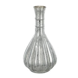 10" Antiqued Silver Glass Round Table Vase - Homeroots - Flyclothing LLC