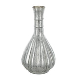 10" Antiqued Silver Glass Round Table Vase - Homeroots - Flyclothing LLC