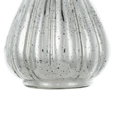 10" Antiqued Silver Glass Round Table Vase - Homeroots - Flyclothing LLC