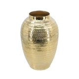 13" Gold Hammered Aluminum Urn Table Vase - Homeroots - Flyclothing LLC