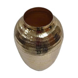 13" Gold Hammered Aluminum Urn Table Vase - Homeroots - Flyclothing LLC