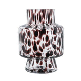8" Amber And Clear Abstract Glass Cylinder Table Vase - Homeroots - Flyclothing LLC