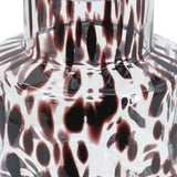 8" Amber And Clear Abstract Glass Cylinder Table Vase - Homeroots - Flyclothing LLC