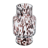 10" Amber And Clear Abstract Glass Cylinder Table Vase - Homeroots - Flyclothing LLC
