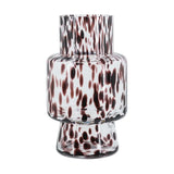 10" Amber And Clear Abstract Glass Cylinder Table Vase - Homeroots - Flyclothing LLC