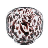 6" Amber And Clear Abstract Glass Round Table Vase - Homeroots - Flyclothing LLC